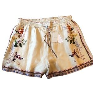 NWT JOHNNY WAS JADES Mayvis Shorts Silk Blend XXL Embroidery $230 18 3/4”-23”